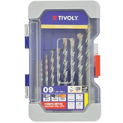 Tivoly • Ranger T9 box SLR punte per calcestruzzo graduate da Ø 3 a 12 mmTechnic