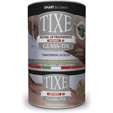 Tixe glass-tix 750ml di resina trasparente bicomponente
