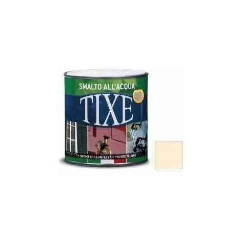 TIXE Smalto all'Acqua – Finitura Lucida e Resistente per Legno e Metallo, BIANCO OPACO 125 ML