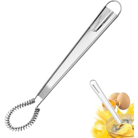 tiyiyok Fouet Cuisine, Fouet Inox, 20.5cm Mini Fouet, Ustensiles de Cuisine Manuels en Acier Inoxydable pour Battre les Œufs, la Crème, etc.