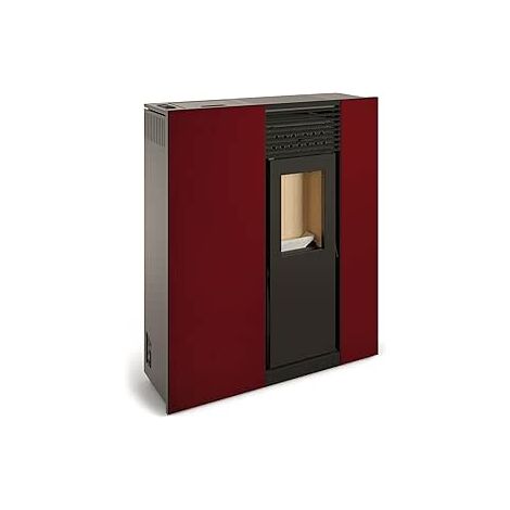 TJ - Estufa de Pellets de Pasillo Modelo Virgo de 10 kW - Color Rojo