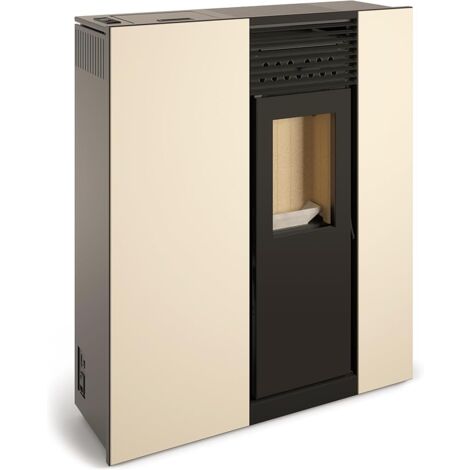 TJ - Estufa de Pellets de Pasillo Modelo Virgo de 8 kW - Color Blanco