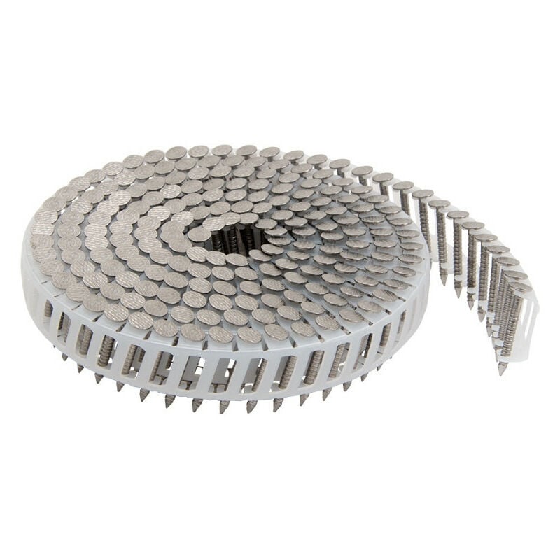 Tjep - 3600 Pointes annelées Haften PC25 - Tête plate - Inox A2 - 2.50 mm - 3600 - 25 mm