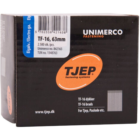 TJEP Pointes de finition TF-16 - Galvanisé - 1.60 mm - 2500 - 45 mm