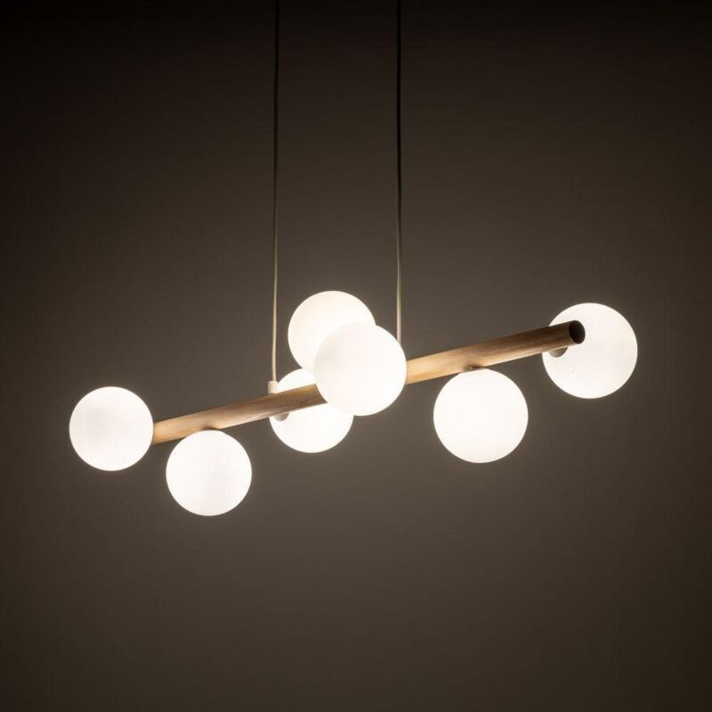 Tkkrywult ESTERA WOOD suspension blanc design bois clair