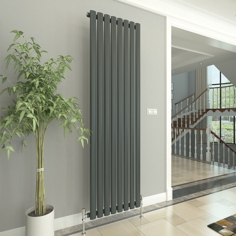 Image of T&K Vertical Anthracite Single Radiator Oval&hellip;