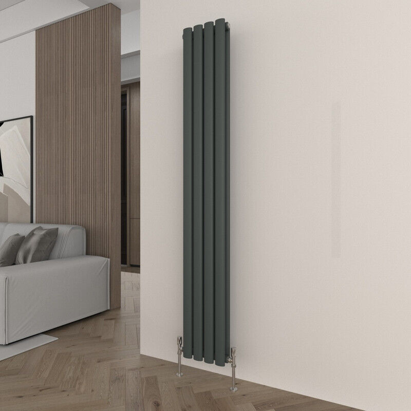 Image of T&K Vertical Anthracite Double Radiator Oval&hellip;