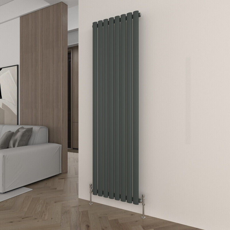 Image of T&K Vertical Anthracite Single Radiator Oval&hellip;