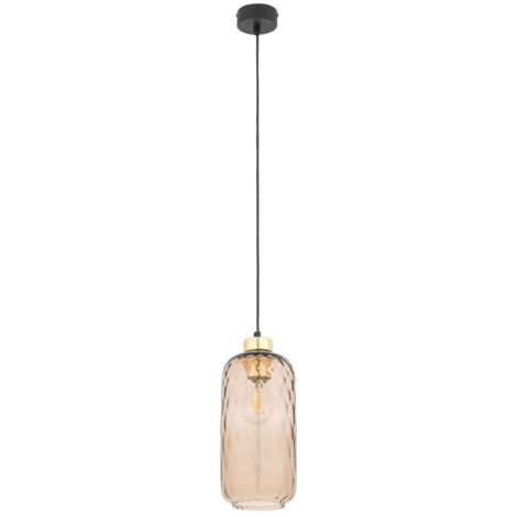 Tk-lighting PESCARA 4575 lampe noire ambre doré