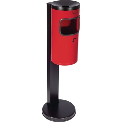 TKG Abfall-Ascher Rondo rot mit Standfuß