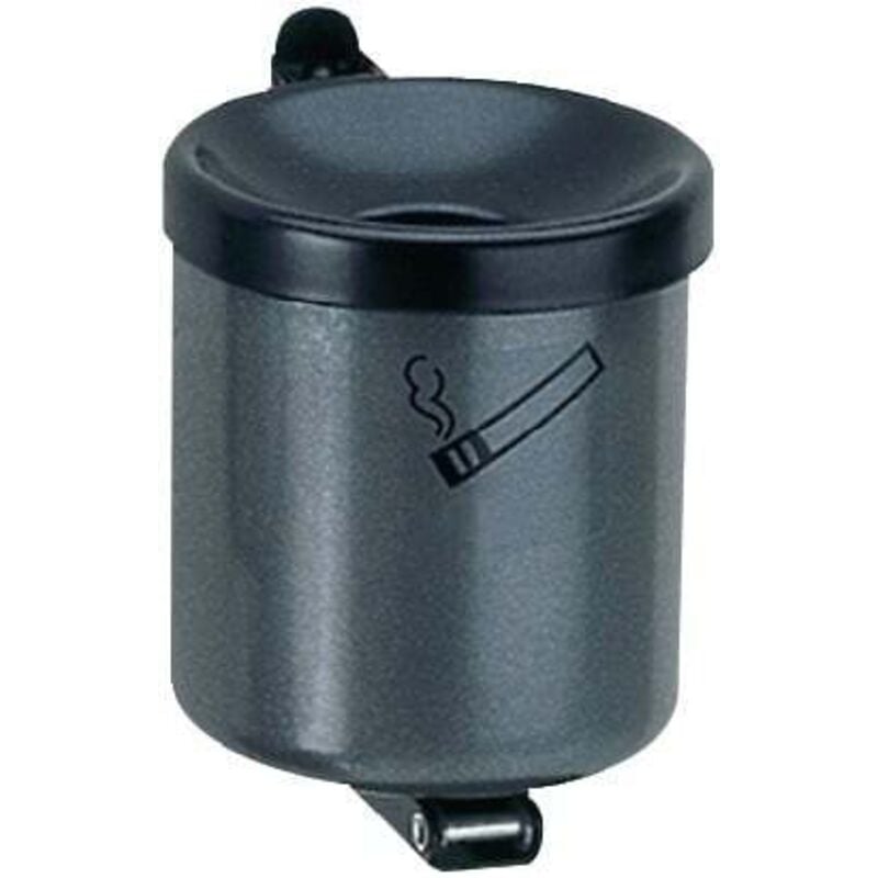 TKG - Cendrier mural de sécurité graphite H.120xD.110mm avec dispositif de basculement - 350058