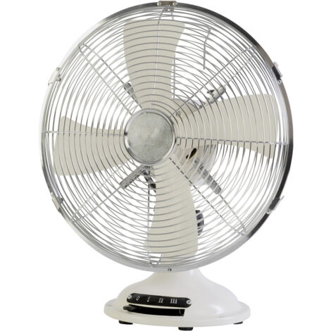 PCE TKG Team Kalorik TKG VT 1021 Tischventilator 35 W (Ø x H) 30 cm x 40 cm Creme-Weiß