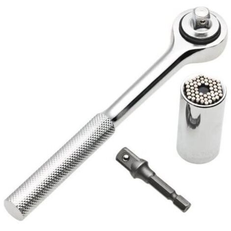 TKOOFN Gator Grip Douille Universelle Clé à Cliquet 7-19MM Outil Réparation Avec Poignée