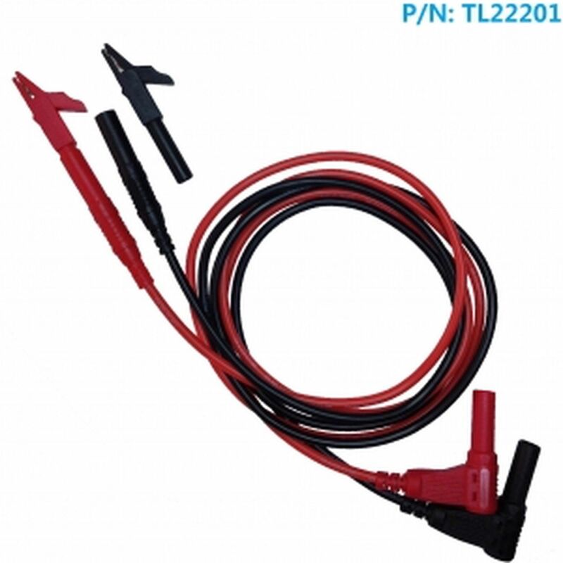 

TL22201 Cable Macho banana 4mm a macho banana 4mm con conector cocodrilo ( rojo y negro)