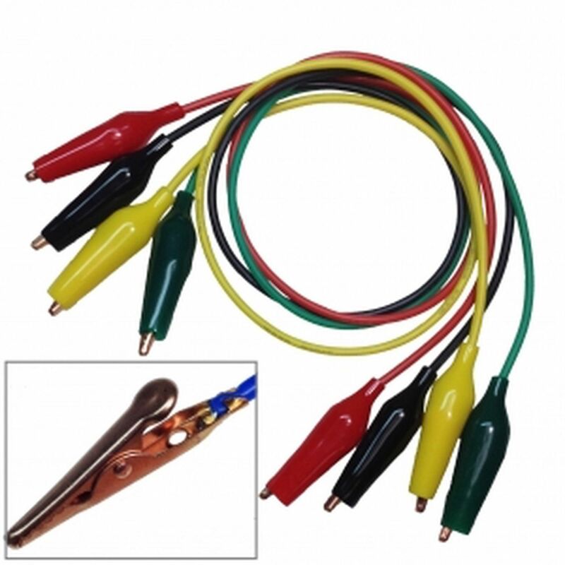 

TL2300 Cable cocodrilo a cocodrilo - AWG16 - 55cm - 4 colores disponibles