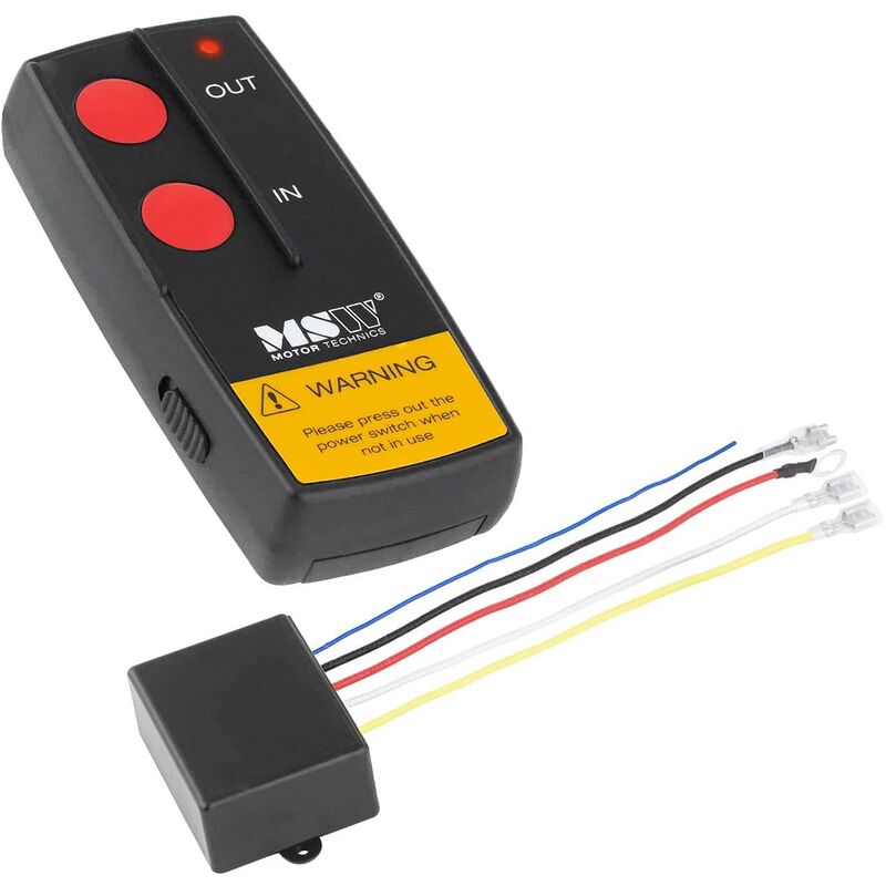 Télécommande sans fil MSW-WR4 pour treuil électrique - 12 volts - Portée de 30 m - Or