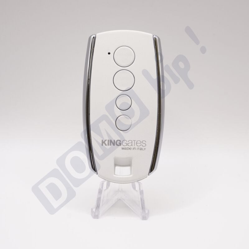 King Gates - Télécommande Stylo 4K Blanche - Fréquence 433.92 MHz - 4 Canaux - Sécurité Rolling Code - Portée jusqu'à 150m - Compatible Portails et