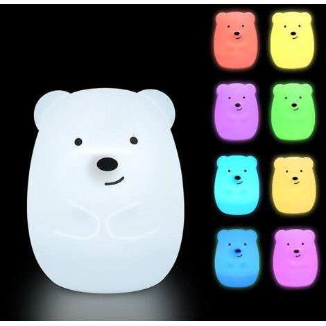 (tlcommande + Tactile) Veilleuse Enfant Chambre Lampe Veilleuse Bb Lampe Enfant Led Veilleuse 9 Couleurs Veilleuse Veilleuse Adulte Pourveilleuse