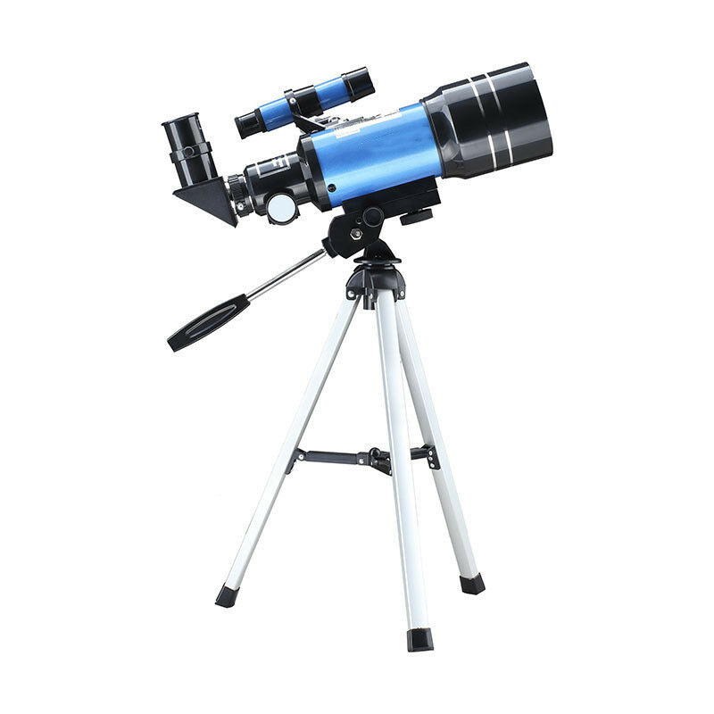 Télescope pour enfants, télescope astronomique de 70 mm avec adaptateur de téléphone Filtre lunaire pour débutants comme cadeaux (bleu)-BISBISOUS