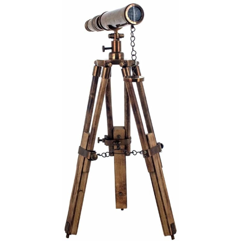 Télescope trépied décoratif en Laiton