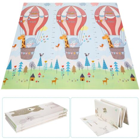 TLGREEN Krabbelmatte Baby, 180x160x1cm, Baby Spielmatte, Ungiftig Geruchlos XPE-Schaumboden, Spielmatte Baby Rutschfest Beidseitig Wasserdicht, Leicht zu Reinigen, krabbelmatte Baby Faltbar, Ballon