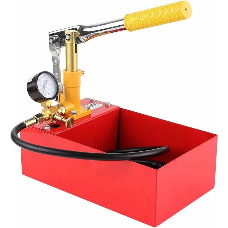 Tlgreen - Pompe de remplissage solaire - 5 l - 5 l - 5 MPa - Pompe de test hydraulique manuelle - 0-25 bar - Pompe à main avec échelle claire - Tuyau