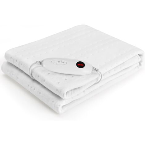 TLGREEN Wärmeunterbett 100W mit 8 Hour Abschaltautomatik, 150 x 80 cm, 6 Temperatursstufen, Abnehmbarem Controller, Maschinenwaschbar Wärmebettunterlage, Matratzenheizung für Einzelbetten Geeignet