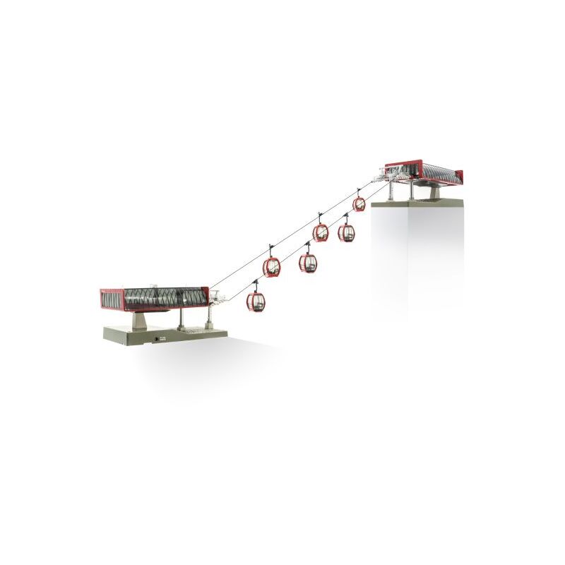 Télécabine électrique rouge-noir 1:87 H0