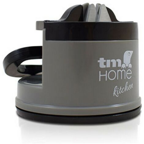 TM Electron HOKN201 Affilacoltelli de Affilacoltelli a ventosa de Aspirazione, Carburo de Tungsteno, Grigio, 6x6x6 cm