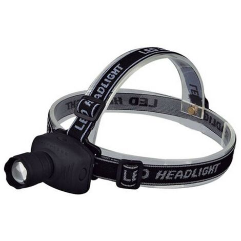 TM Elektronen-Stirnlampe LED mit Zoom und verstellbarem Kopfband, schwarz