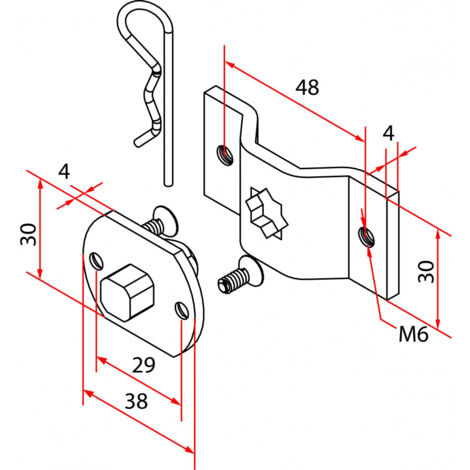 Tm2 Sup35 - Omega+Sq.Pin Support1Pc FAAC