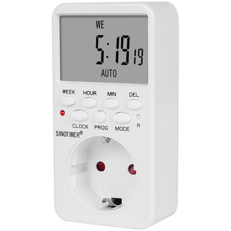 TM519 Digitale elektronische programmierbare Steckdose mit Timer 220 V 120 V 7 Tage 12/24 Stunden