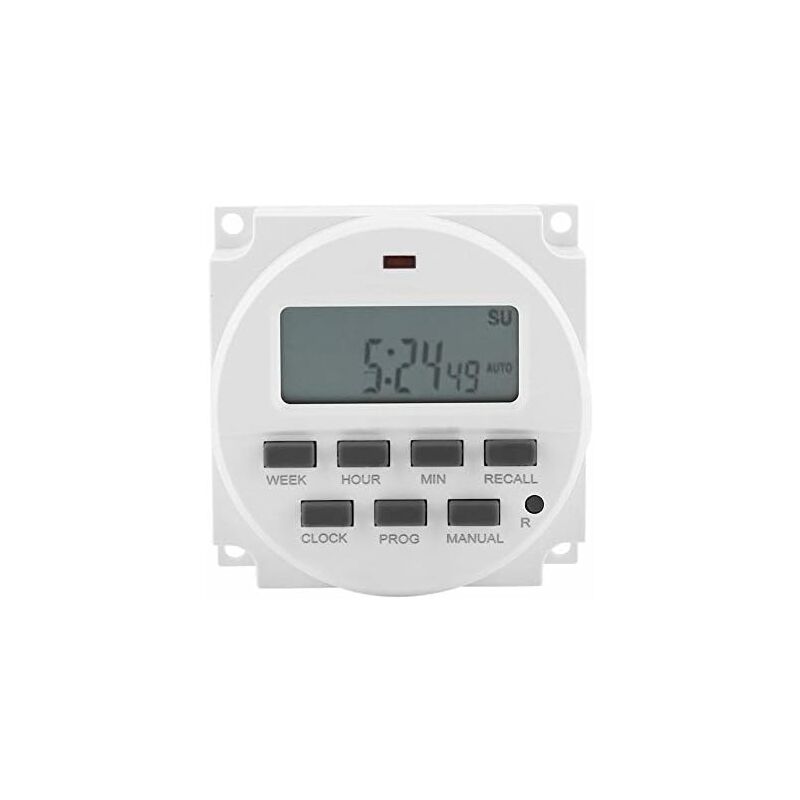 Boed - TM618N-2 220V Programmable Timer Switch, Mini Timer Switch, Digital Intelligent Control Electronic Timer