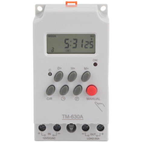 TM630A Minuterie Numérique à Microcontrôleur avec Affichage LCD Mini (12V DC)