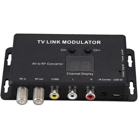 TM70 Convertisseur Professionnel UHF TV avec Affichage Canal et Extension IR