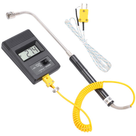 Tm‑902c Termometro con sensore digitale con display LCD industriale e termocoppia con superficie a gambo curvo ‑50‑500℃