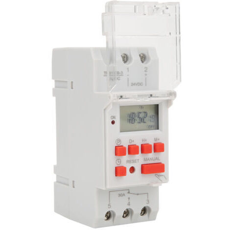 TM919B-3 24V DC 30A Timer Programmable LCD - Interrupteur de programmation 7 jours