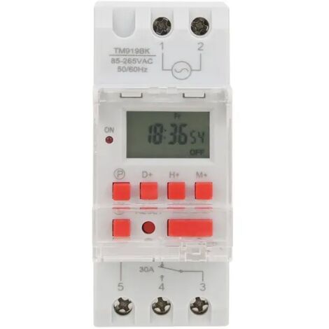 Tm919bk 85265v Ac 30a Lcd 7 Jours Minuterie Digitale Programmable,Interrupteur Horaire Programmable