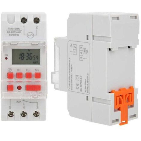 TM919BK 85265V AC 30A LCD Timer digitale programmabile 7 giorni, interruttore orario programmabile