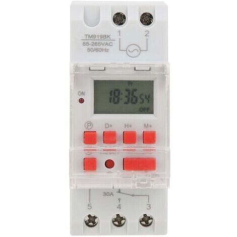 TM919BK 85265V AC 30A LCD timer digitale programmabile 7 giorni, interruttore orario programmabile