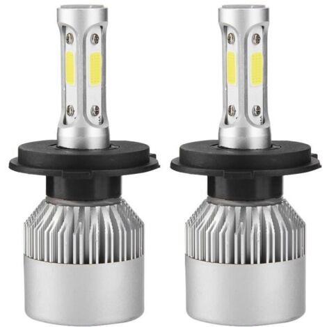 TMISHION phare LED H4 2pcs H4 LED 36W 8000LM Phare De Voiture Hi/Lo Faisceau Auto Ampoules 6000K (Blanc)