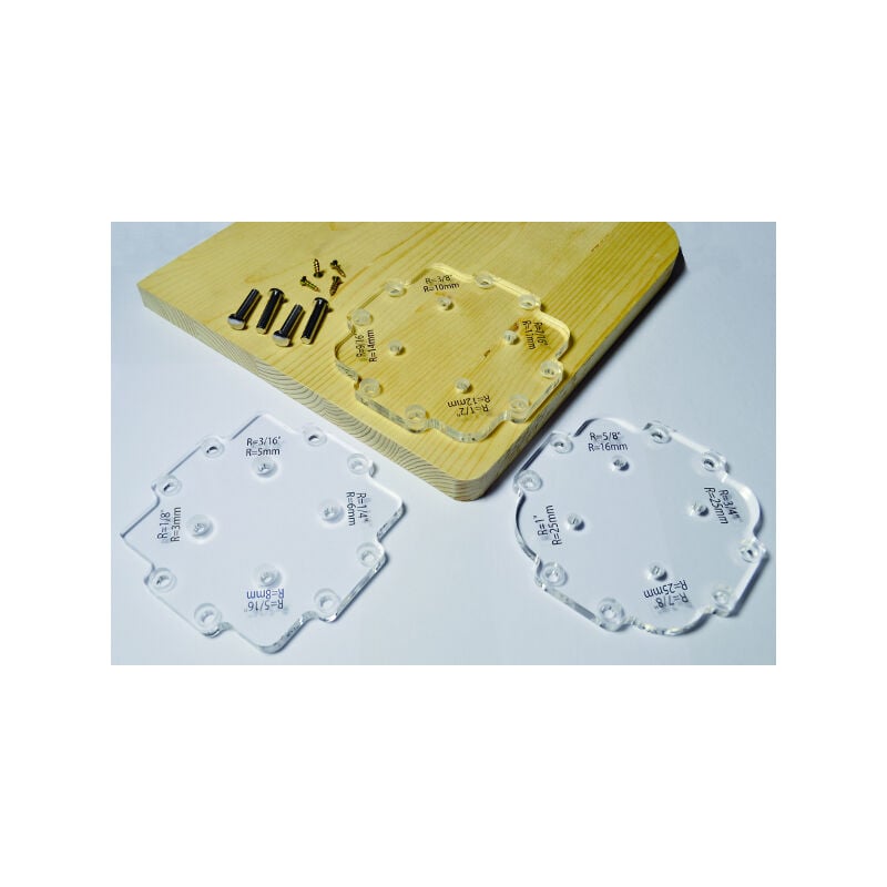 CMT - TMP-R12 jeu de gabarits pour des fraisages jusqu'a' 12 rayons (de 3,2 a' 25,4MM)