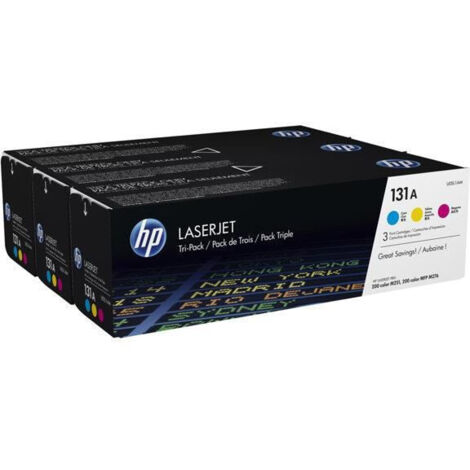 T�ner Original HP 131A in Pack da 3 (Ciano, Magenta, Giallo) per Stampanti HP, Alta Capacit� e Risparmio
