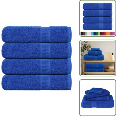 Toalla azul - vidaXL Toallas de ducha FROGN 4 uds azul 70x140 cm 360 g/m² - Toalla absorbente