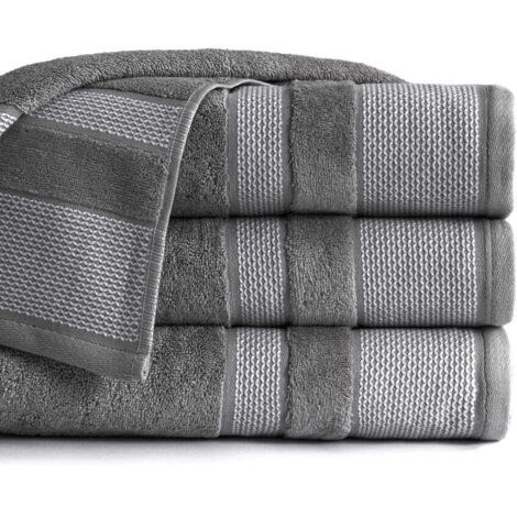 Toalla Carlo 50x90 Gris 550g 100% Algodón Premium
