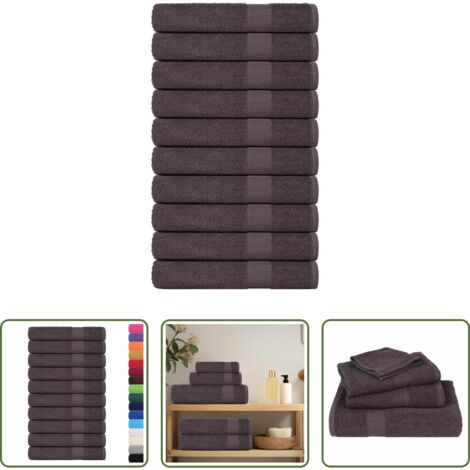 Toalla de algodón -  Toallas de sauna FROGN antracita 80 x 200 cm 10 uds 360 g/m²