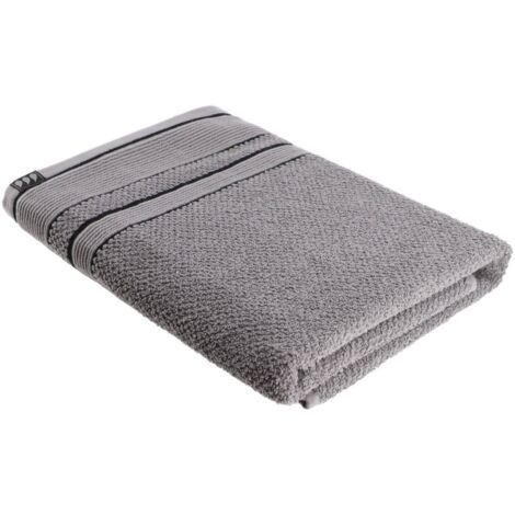 Toalla de baño 70x130 cm 100% algodón - negro gris - Tendance