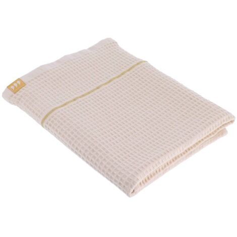 Toalla de baño 70x130 cm 100% algodón nido de abeja - beige - Tendance