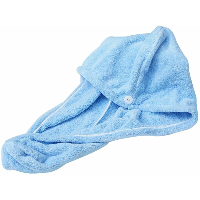 

Toalla de bano de microfibra Wrap Toalla de secado rapido Gorro Sombrero Suave absorbente de agua Toalla para el cabello Wrap Gorro de ducha con