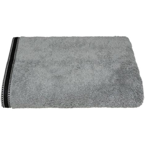 Toalla de baño «Joia» - algodón 550 gr/m² - gris oscuro 100 x 150 cm - Atmosphera créateur d'intérieur